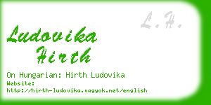 ludovika hirth business card